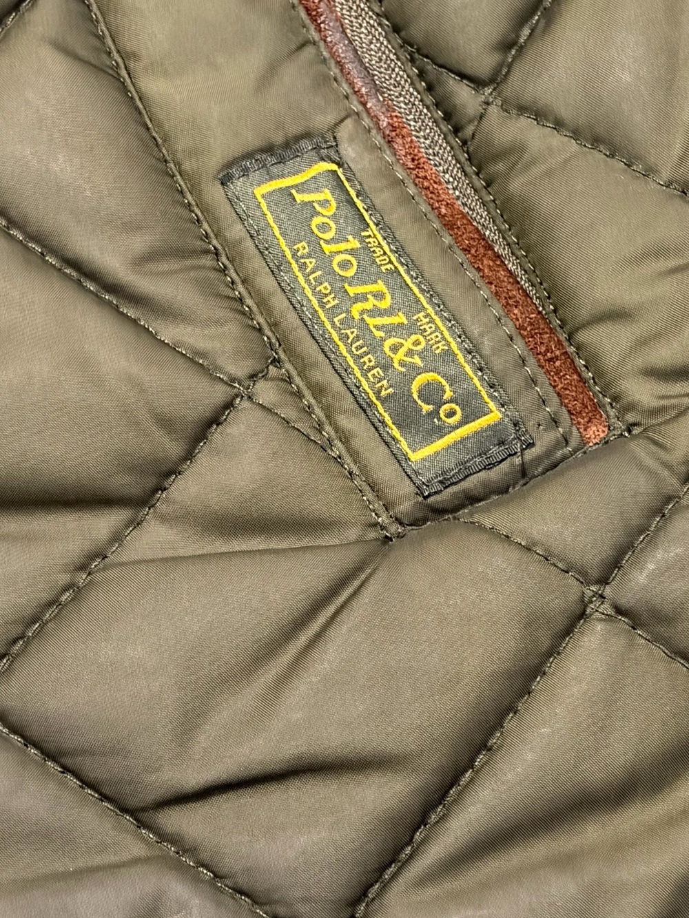 Polo Ralph Lauren Polo Club Quilted Jacket Men’s XL Olive Corduroy Collar - Picture 4 of 8